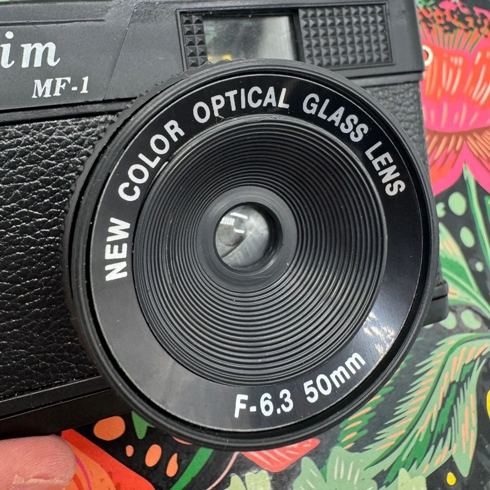 Maxim MF-1 35mm Film Camera with 50mm f/6.3 Optical Glass Lens and Case Black